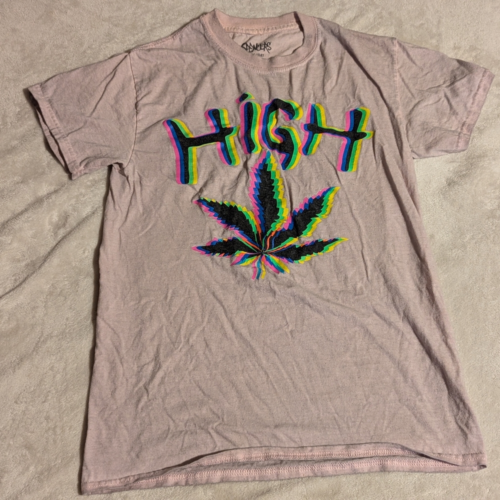 Spencer's Pink and Green Graphic Tee